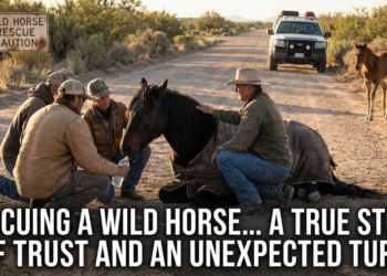 Rescuing a wild horse that had collapsed on the road, but then…